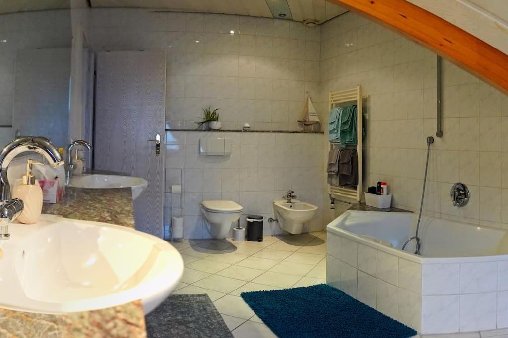 Grosse, Helle Wohnung Fuer Bis Zu 6 Personen Weinheim Bagian luar foto